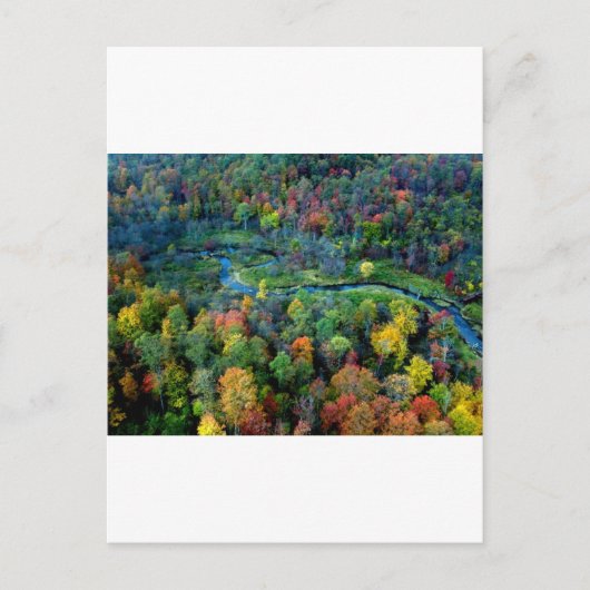 uitzicht van bovenaf briefkaart (Voorkant)