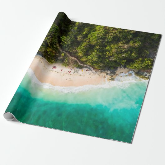 Uitzicht van bovenaf, verbluffend uitzicht vanuit cadeaupapier (Uitgerold)