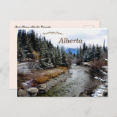 Uitzicht van Bow River Alberta Briefkaart (Voorkant / Achterkant)