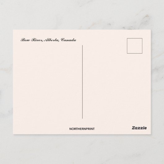 Uitzicht van Bow River Alberta Briefkaart (Achterkant)