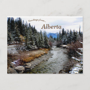 Uitzicht van Bow River Alberta Briefkaart