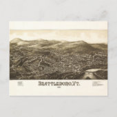 Uitzicht van Brattleboro, Vermont (1886) Briefkaart (Voorkant)