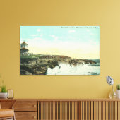 Uitzicht van Breakers te Vue de l'EauSanta Cruz, C Canvas Afdruk (Insitu (Woonkamer))