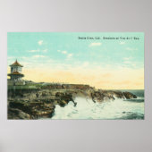 Uitzicht van Breakers te Vue de l'EauSanta Cruz, C Poster (Voorkant)