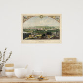 Uitzicht van Bridgeport, Connecticut in 1857 Poster (Keuken)