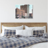 Uitzicht van Broadway, 14e St., San Pablo Ave Junc Canvas Afdruk (Insitu (Slaapkamer))