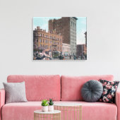 Uitzicht van Broadway, 14e St., San Pablo Ave Junc Canvas Afdruk (Insitu (Woonkamer))