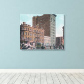 Uitzicht van Broadway, 14e St., San Pablo Ave Junc Canvas Afdruk (Insitu (Houten vloer))