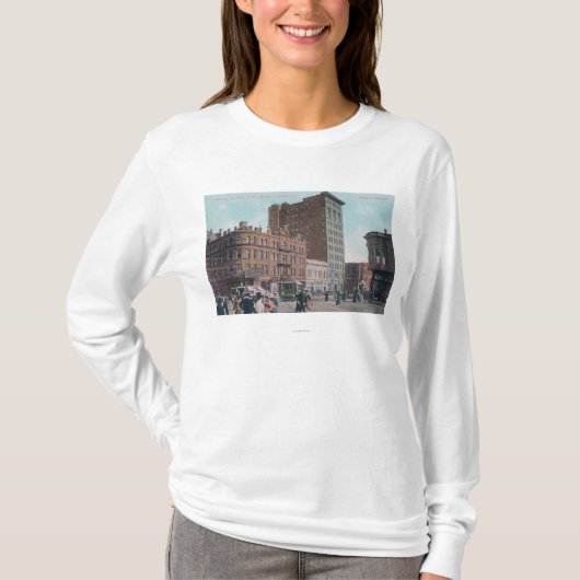 Uitzicht van Broadway, 14e St., San Pablo Ave Junc T-shirt (Voorkant)