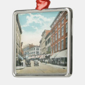 Uitzicht van Broadway en Corner Strand Street Metalen Ornament (Links)
