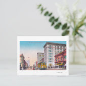 Uitzicht van Broadway met Street CarOakland, CA Briefkaart (Staand voorkant)