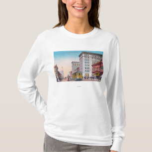 Uitzicht van Broadway met Street CarOakland, CA T-shirt