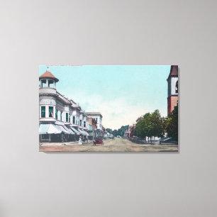 Uitzicht van BroadwayChico, CA Canvas Afdruk