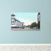 Uitzicht van BroadwayChico, CA Canvas Afdruk (Insitu (Houten vloer))