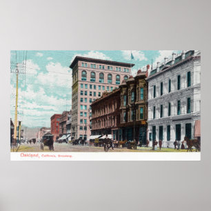 Uitzicht van BroadwayOakland, CA Poster