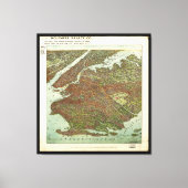 Uitzicht van Brooklyn, New York (1908) Canvas Afdruk (Voorkant)