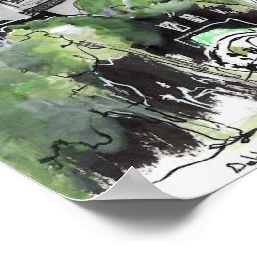 Uitzicht van Bryant Park NYC Poster (Hoek)