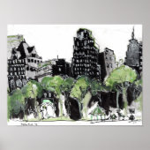 Uitzicht van Bryant Park NYC Poster (Voorkant)
