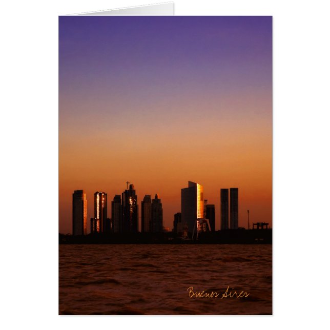 Uitzicht van Buenos Aires bij zonsondergang (Voorkant)