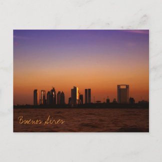 Uitzicht van Buenos Aires bij zonsondergang Briefkaart