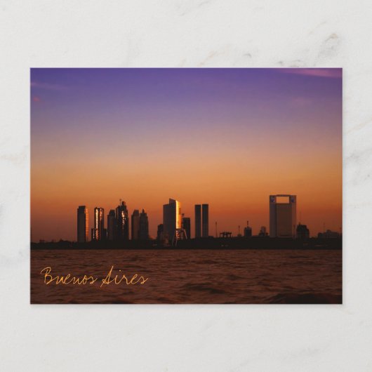 Uitzicht van Buenos Aires bij zonsondergang Briefkaart (Voorkant)