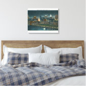Uitzicht van Buffalo Skyline bij nacht Canvas Afdruk (Insitu (Slaapkamer))