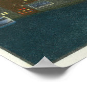 Uitzicht van Buffalo Skyline bij nacht Poster (Hoek)