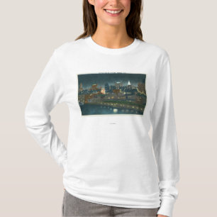 Uitzicht van Buffalo Skyline bij nacht T-shirt