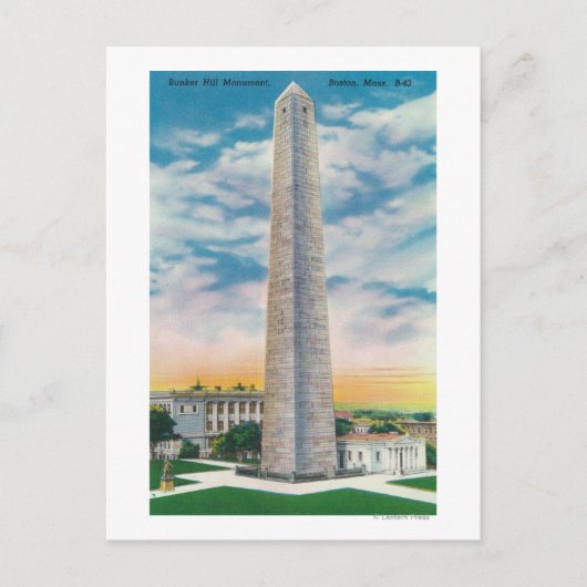 Uitzicht van Bunker Hill Monument Briefkaart (Voorkant)