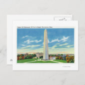 Uitzicht van Bunker Hill Monument Briefkaart (Voorkant / Achterkant)