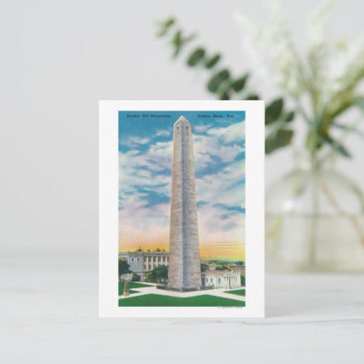 Uitzicht van Bunker Hill Monument Briefkaart (Staand voorkant)