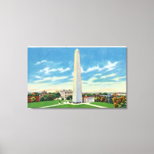 Uitzicht van Bunker Hill Monument Canvas Afdruk (Voorkant)