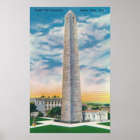 Uitzicht van Bunker Hill Monument Poster (Voorkant)