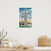 Uitzicht van Bunker Hill Monument Poster (Keuken)