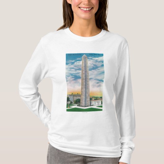 Uitzicht van Bunker Hill Monument T-shirt (Voorkant)