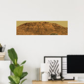 Uitzicht van Burns Cliff op Mars Poster (Thuiskantoor)