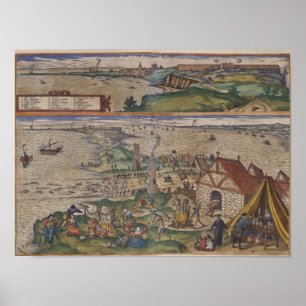 Uitzicht van Cadiz Poster