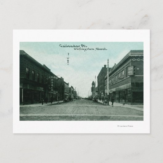Uitzicht van Callender StreetLivingston, MT Briefkaart (Voorkant)