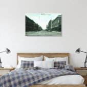 Uitzicht van Callender StreetLivingston, MT Canvas Afdruk (Insitu (Slaapkamer))