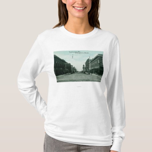 Uitzicht van Callender StreetLivingston, MT T-shirt (Voorkant)