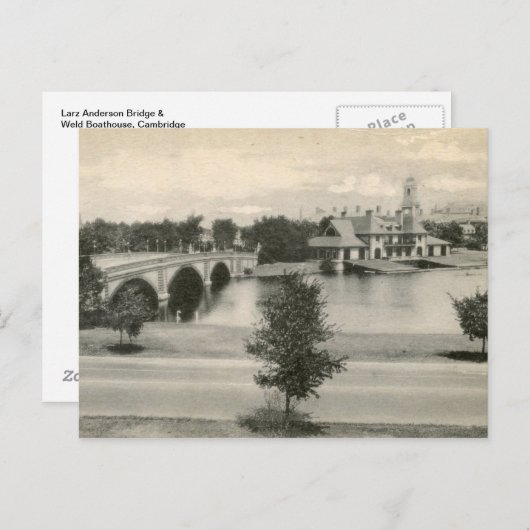 Uitzicht van Cambridge, MA-Vintage Briefkaart (Voorkant / Achterkant)