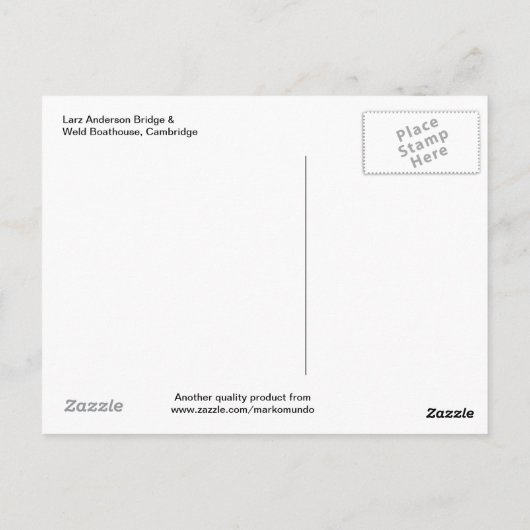 Uitzicht van Cambridge, MA-Vintage Briefkaart (Achterkant)