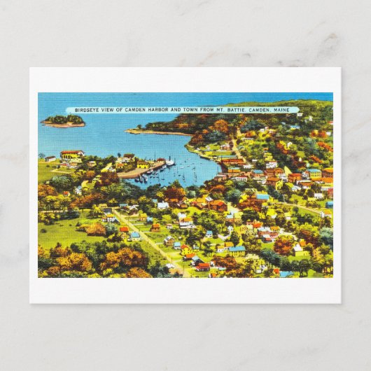 Uitzicht van Camden, Maine, Briefkaart (Voorkant)