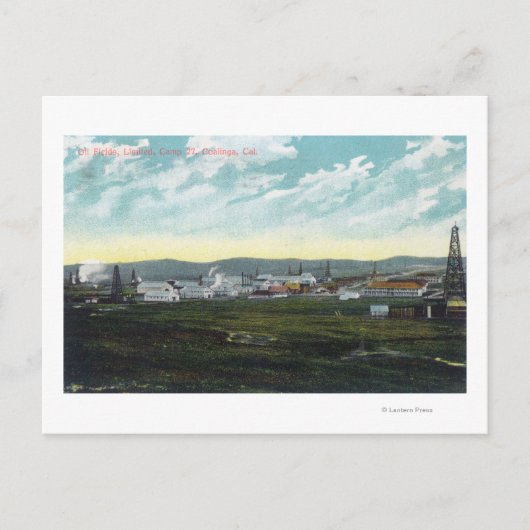 Uitzicht van Camp 27 Olievelden: Coalinga, CA Briefkaart (Voorkant)
