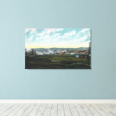 Uitzicht van Camp 27 Olievelden: Coalinga, CA Canvas Afdruk (Insitu (Houten vloer))