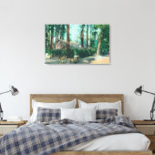 Uitzicht van Camp Curry Open Air Dining Room Canvas Afdruk (Insitu (Slaapkamer))