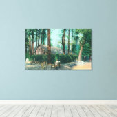 Uitzicht van Camp Curry Open Air Dining Room Canvas Afdruk (Insitu (Houten vloer))