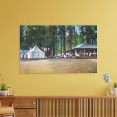 Uitzicht van Camp CurryYosemite Nat'l Park, CA Canvas Afdruk (Insitu (Woonkamer))