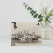 Uitzicht van Canary Wharf uit Greenwich, Londen Briefkaart (Staand voorkant)