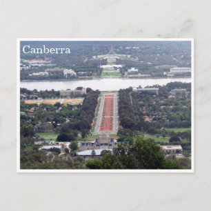 uitzicht van canberra briefkaart